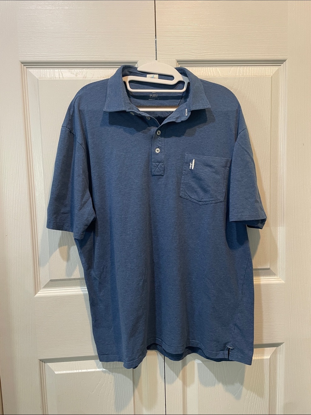 Johnnie O Hangin’ Out heather blue short sleeve polo w/ pocket sz XL